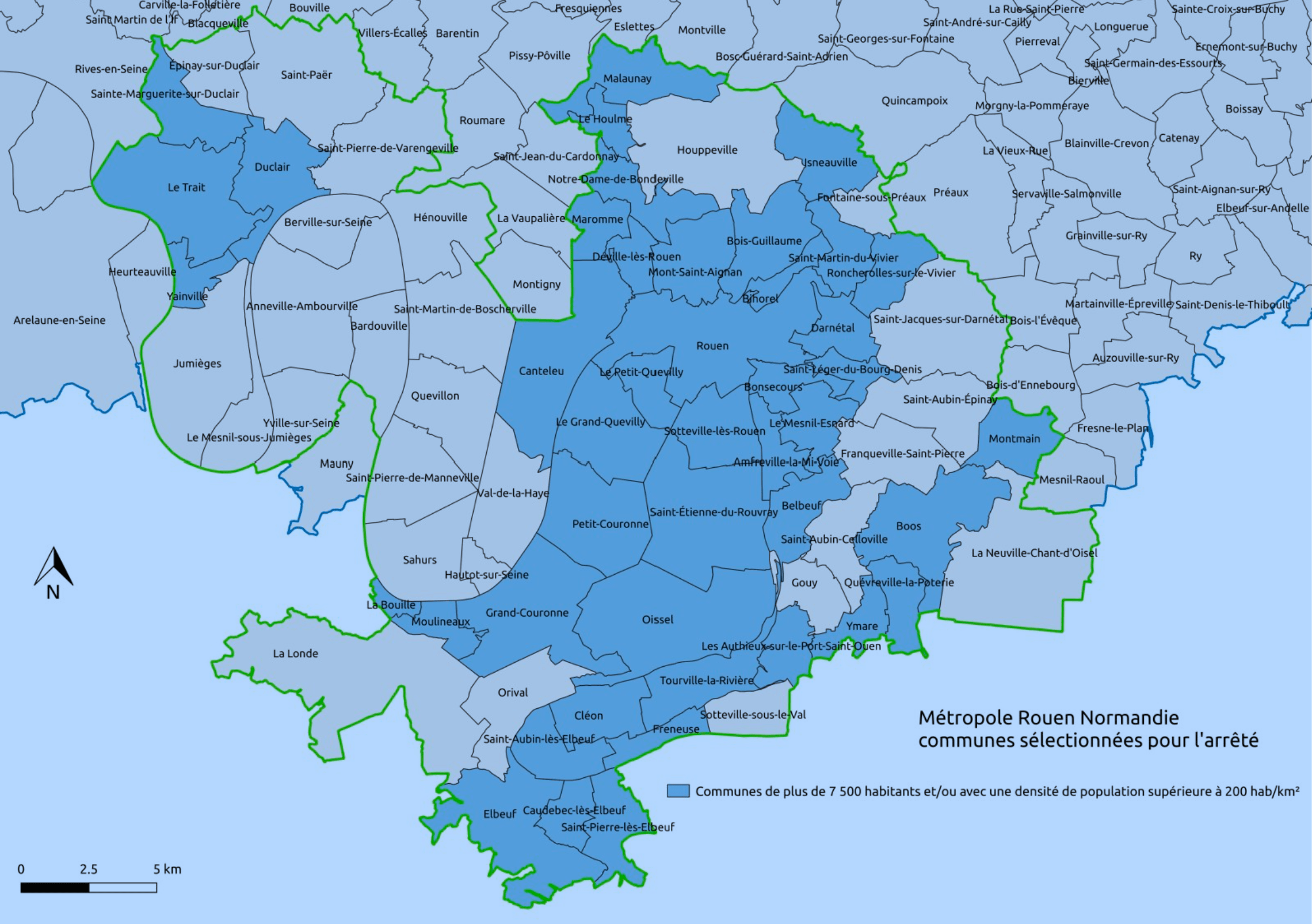Carte des communes concernées par le port du masque obligatoire