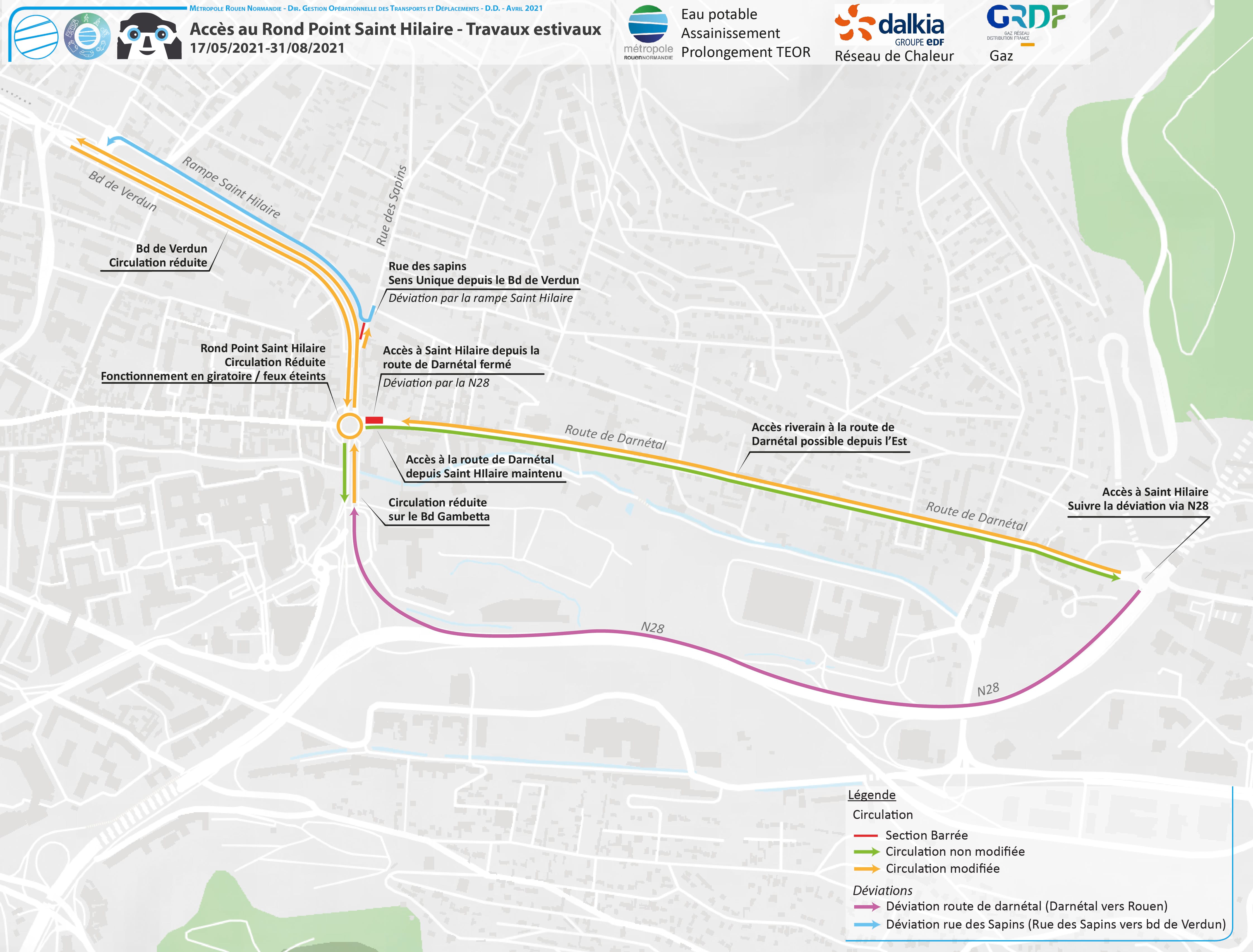 Carte des travaux