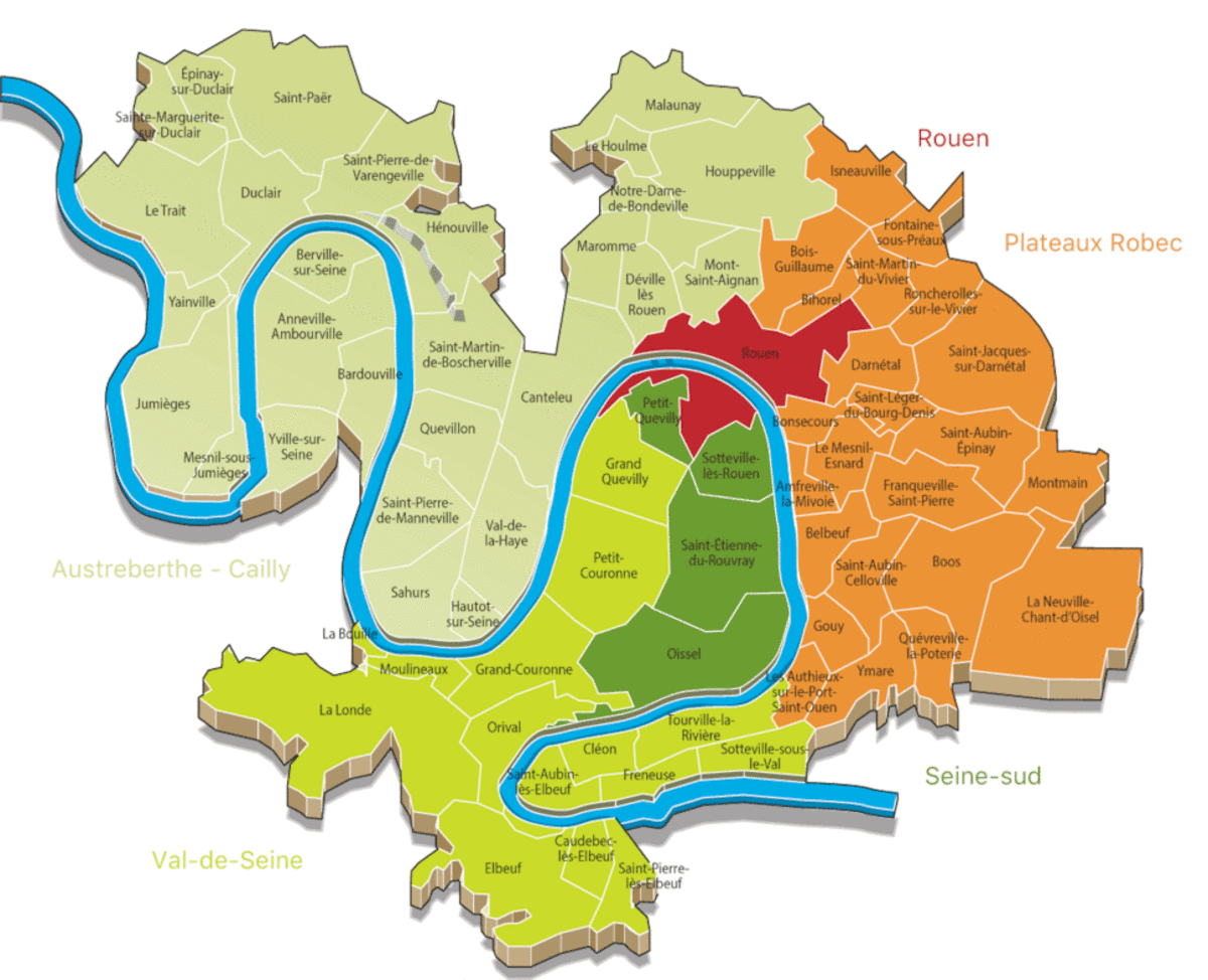 Carte des poles de proximité
