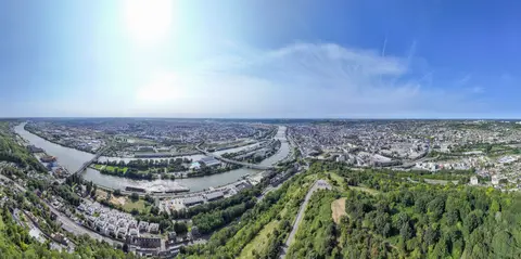 Une photo panoramique depuis Bonsecours