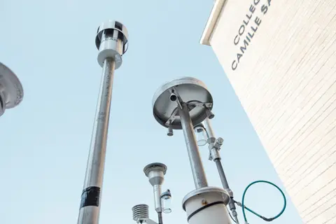 mesure qualité de l'air, point de contrôle en centre-ville