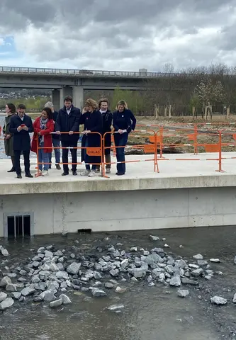 Écoquartier Flaubert : mise en eau du canal