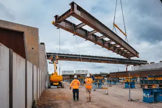 Un nouveau pont dans le quartier Flaubert à Rouen 