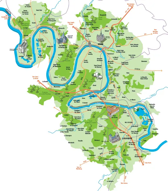 Une carte du pole métropolitain